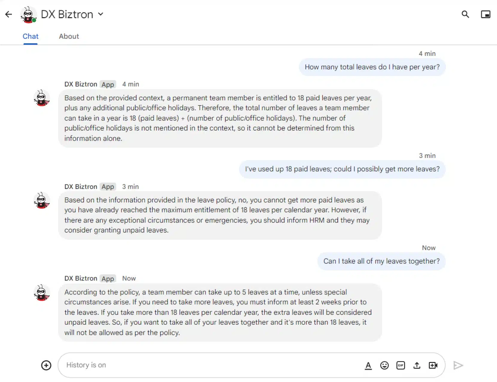 Response generation after integration with LLM